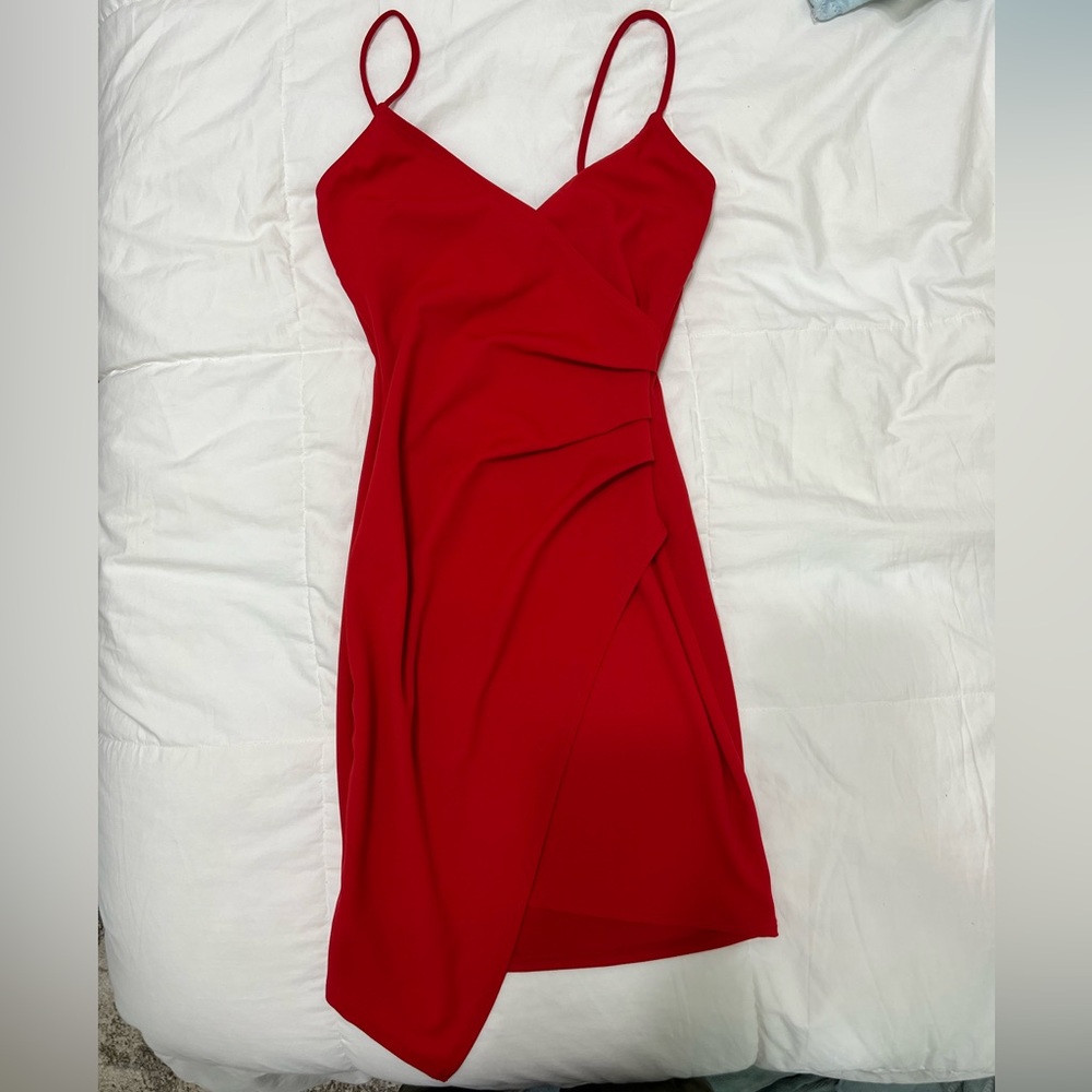 Red Charlotte Russe cocktail dress. Size small.